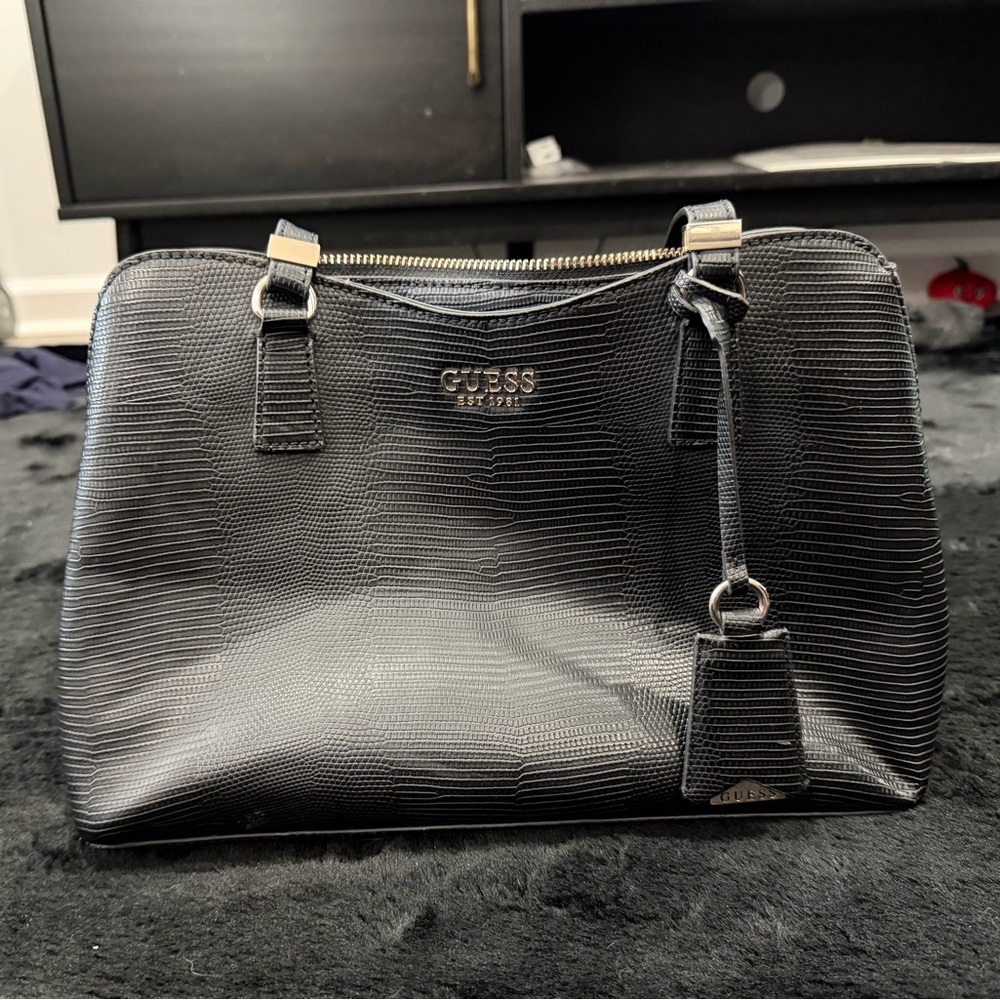 GUESS Textured Satchel Bag